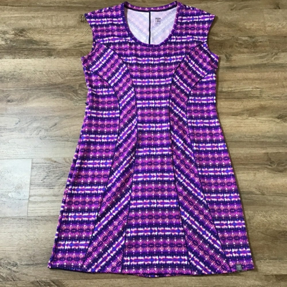 Title Nine Dress Cap Sleeve Geometric  Print Size L
